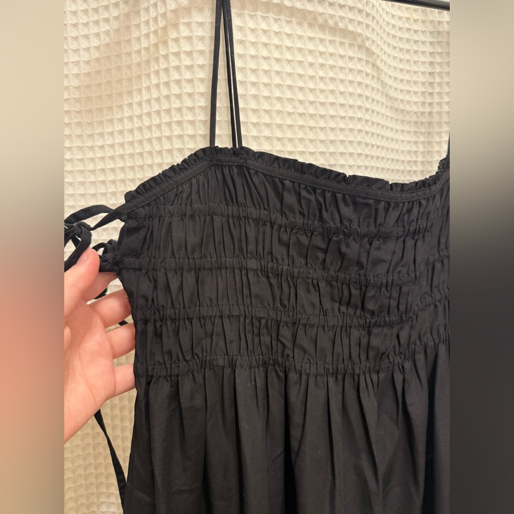 Zara Black Summer Dress with Ties on the Side - 100% cotton - XS - Picture 5 of 7